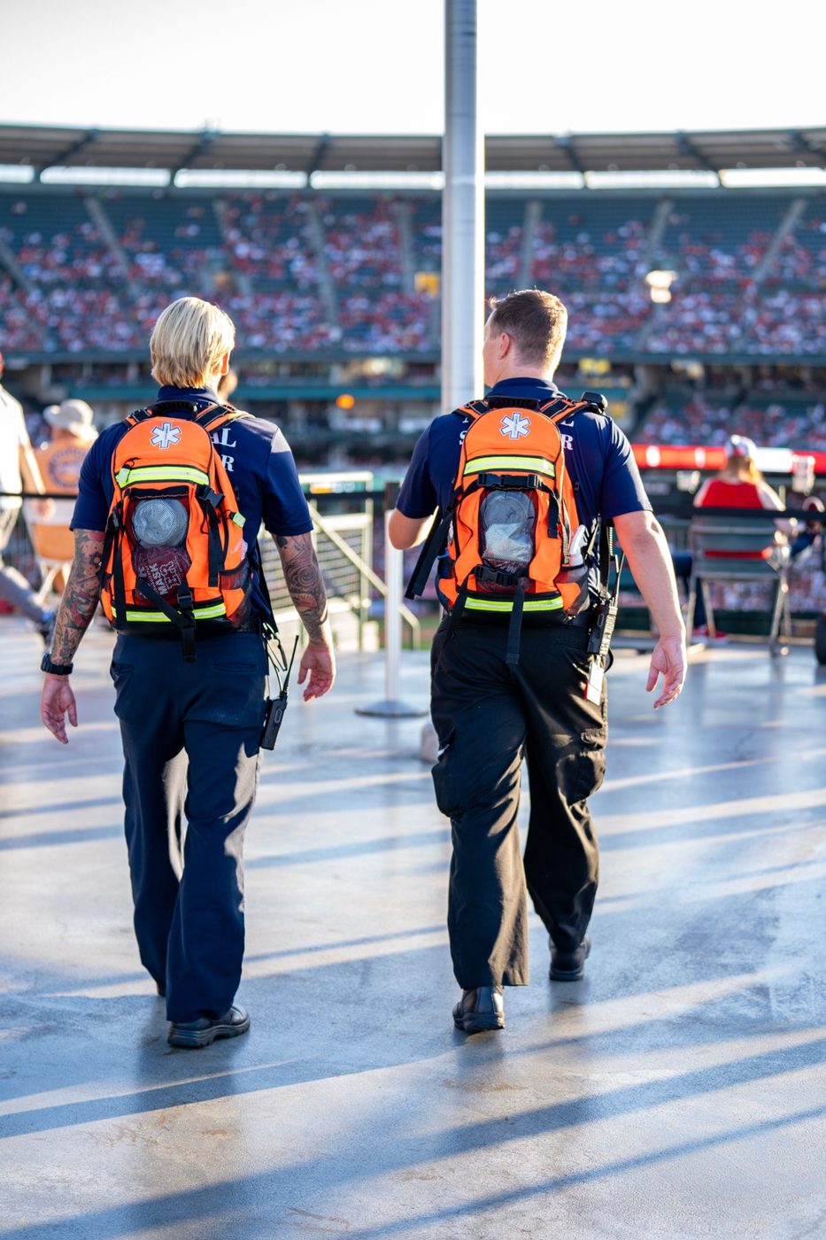 Event medical team at a stadium