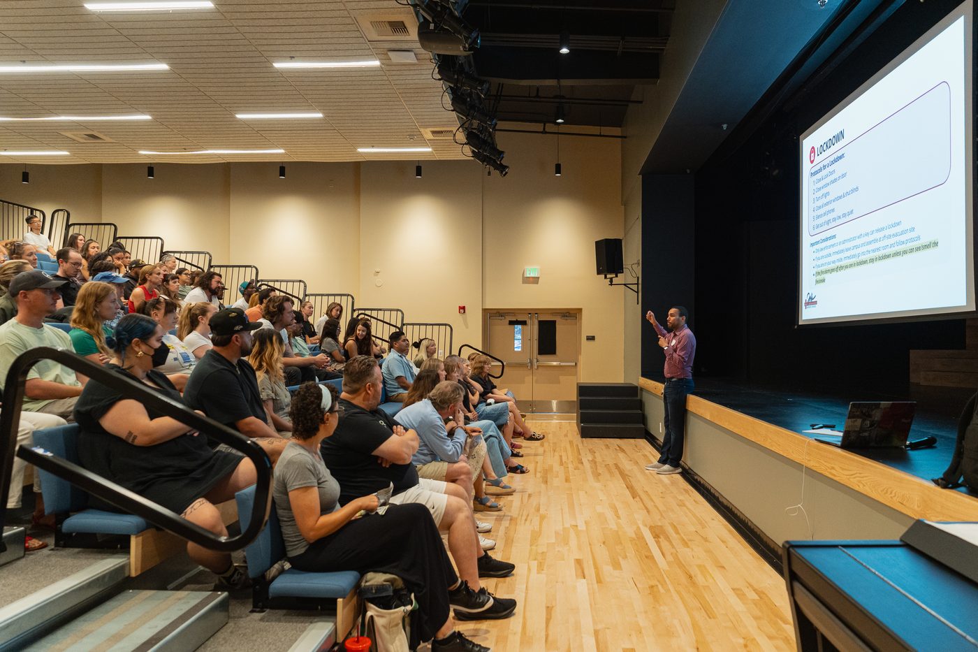 Joffe safety expert on a school campus